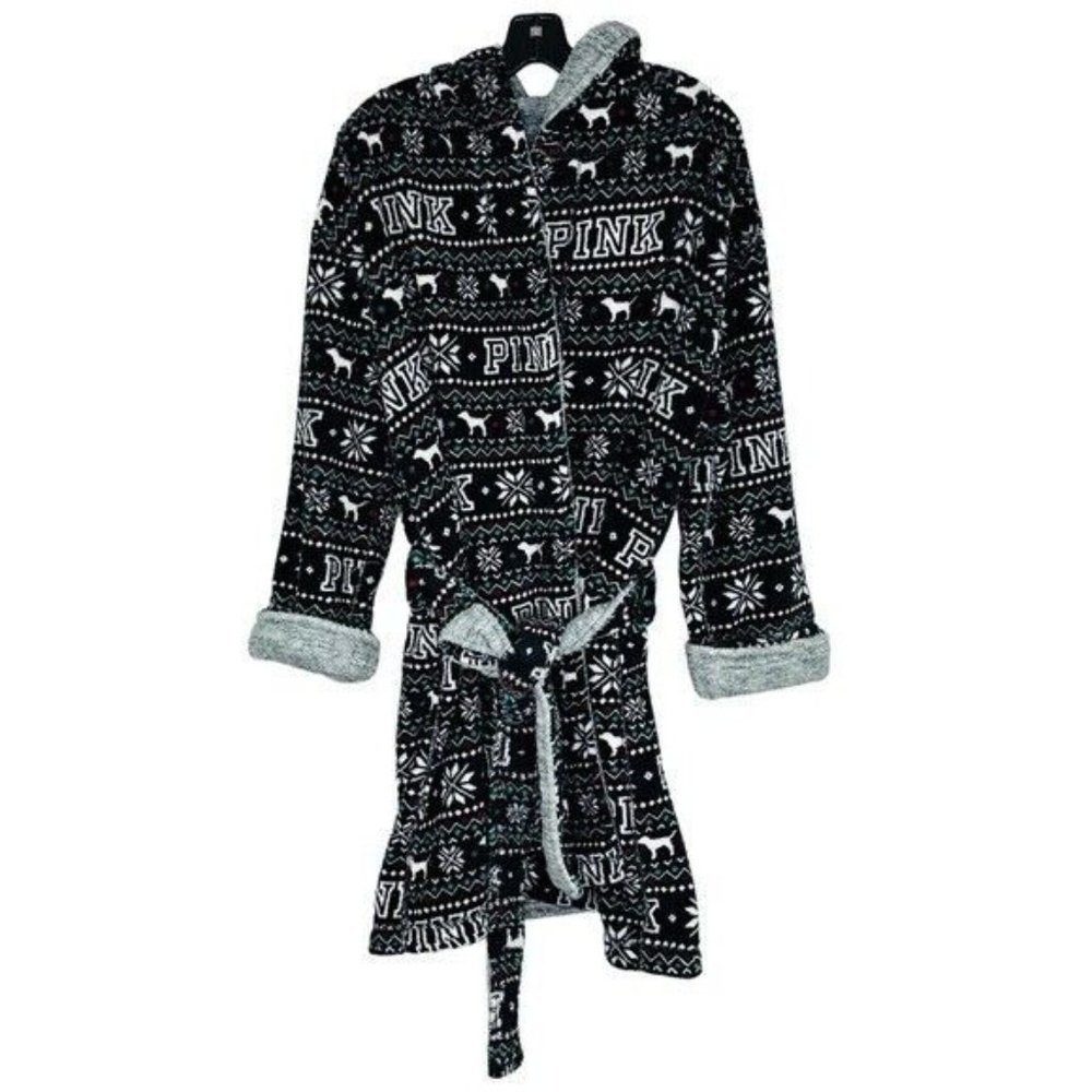 VICTORIA'S SECRET PINK 2016 FASHION SHOW ROBE/WRAP / LINGERIE Size M/L FAIR ISLE - Picture 3 of 11